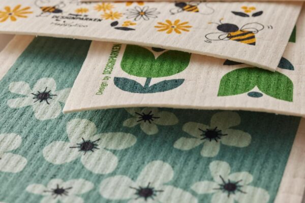 Swedish Dishcloth met bloemenmotief
