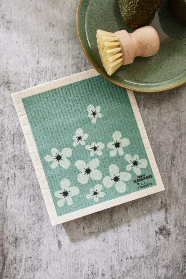 Swedish Dishcloth met bloemenmotief