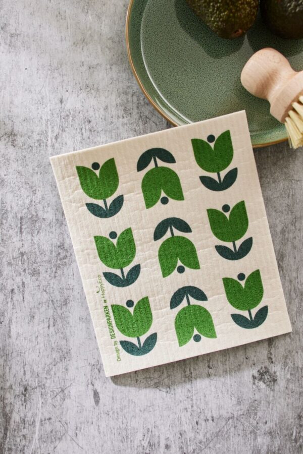 HappyEco Swedish dishcloth motief tulp