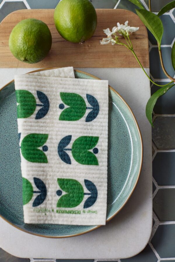 HappyEco Swedish dishcloth motief tulp