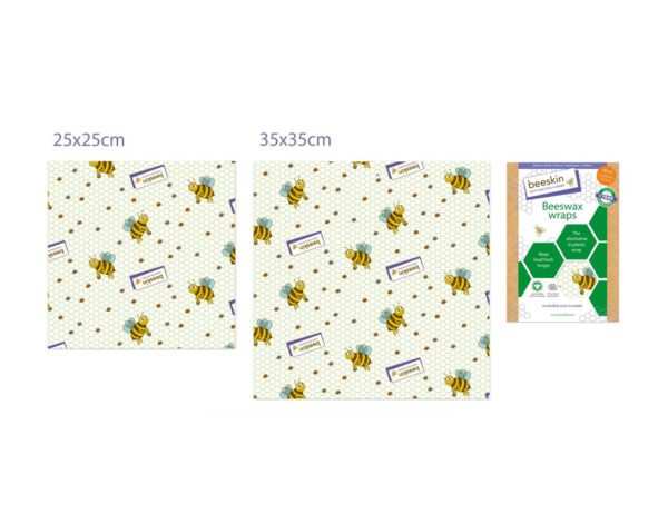 beeskin set bijenwasdoeken ML met kids print