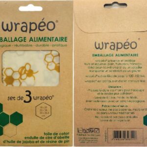 Wrapeo set van 3 bijenwasdoeken SML