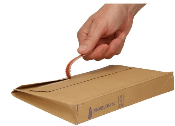 Verzenden en retourneren 1 Envelobox past door de brievenbus