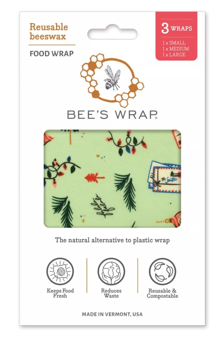 Bees Wrap Holiday Buzz 3 pack assorted Medium