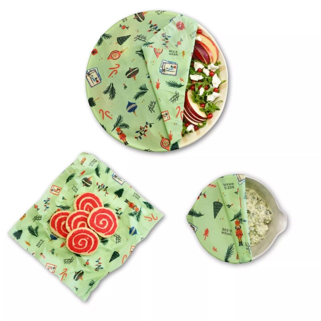 Stressvrij aan het kerstdiner beginnen 1 Bees Wrap Holiday Buzz 3 pack assorted Medium2 1