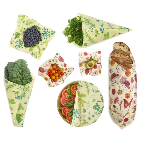 Bijenwasdoeken assorti 7 stuks Vegan Bee's wrap