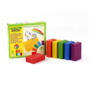 Doosje met 6 waskrijtblokjes, uitwasbaar