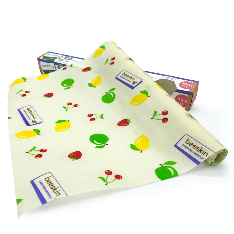 beeskin beeswax wrap roll 30x95cm fruit