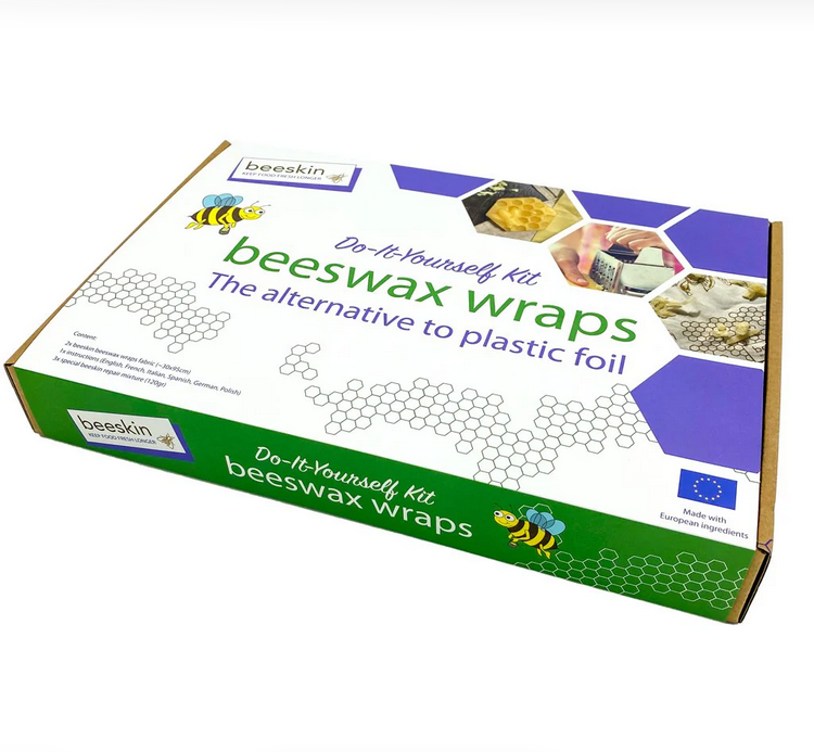 beeskin DIY kit met stof en 120 gram bijenwasmengsel 1 DIY set bijenwasdoeken maken