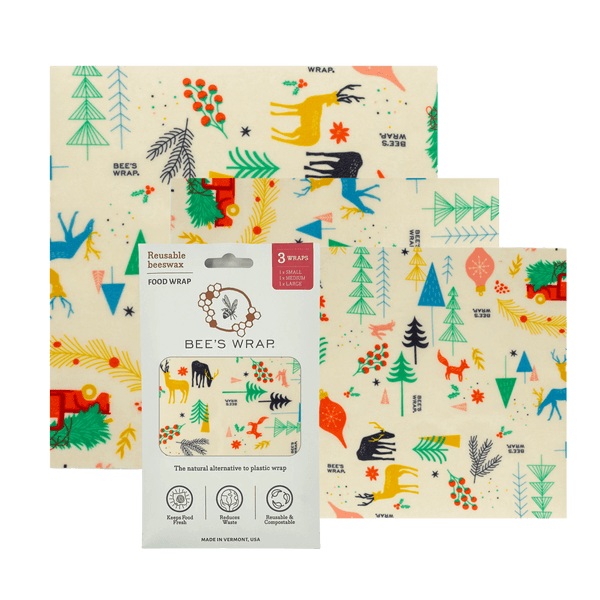 Bees Wrap 3 pack Assorted Winter Wonderland