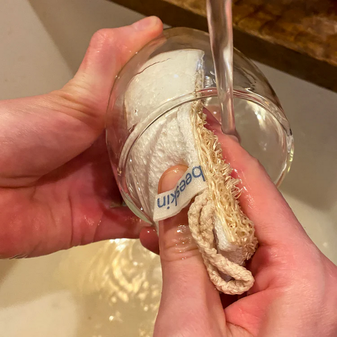 Plasticvrij de challenge van juli: wij maken het makkelijk 4 Plasticvrij Luffa huishoudsponsjes - zero waste