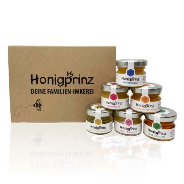 Probeerset met 6 soorten honing