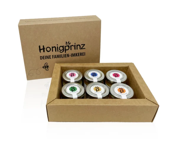 Probeerset met 6 soorten honing