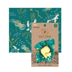 Zeegroene bijenwasdoek ocean motief