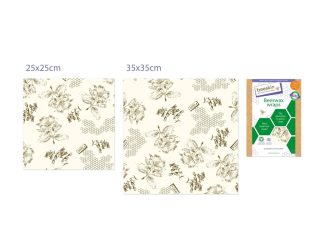 beeskin set bijenwasdoeken ML met bloemenmotief