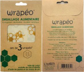 Wrapeo set van 3 bijenwasdoeken SML